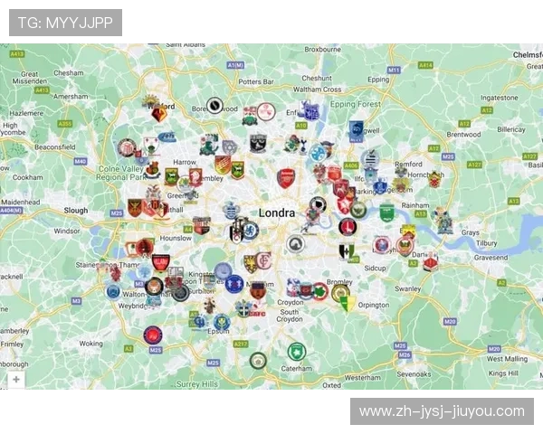 英超球队地理分布及各城市代表性